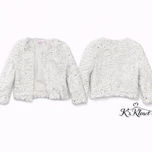 Juniors Sequin Crop Sweater